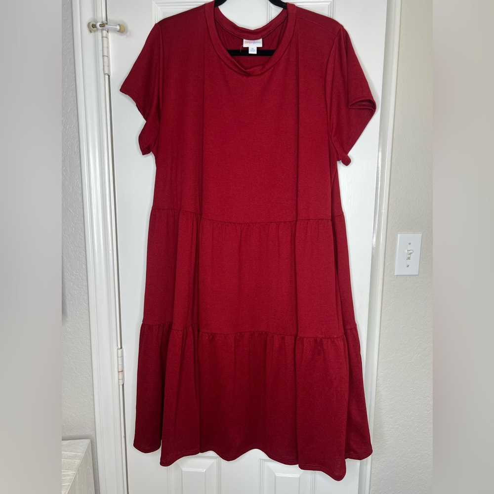 LuLaRoe Red Midi Dress